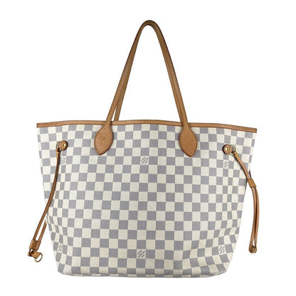 Louis Vuitton Tote Bag Shoulder Bag Damier Azure Neverfull MM N51107