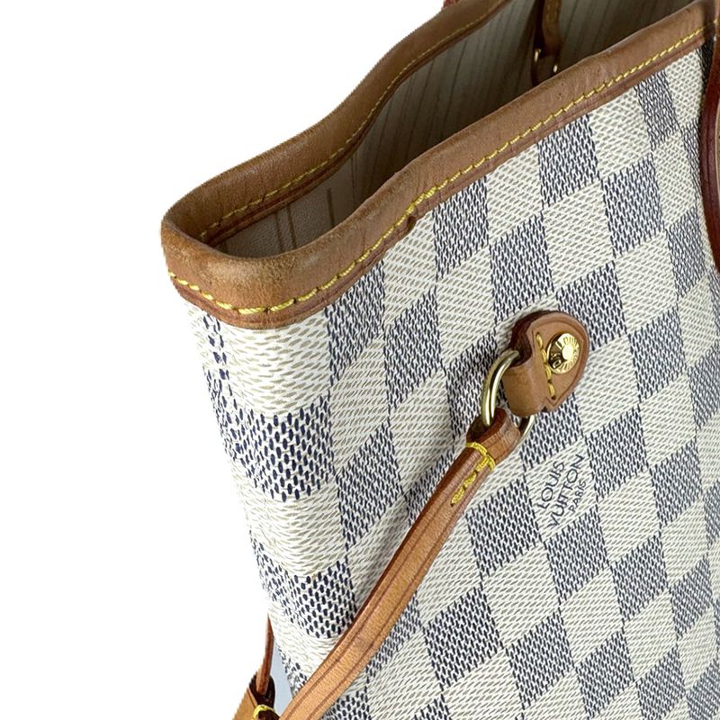 Louis Vuitton Tote Bag Shoulder Bag Damier Azure Neverfull MM N51107