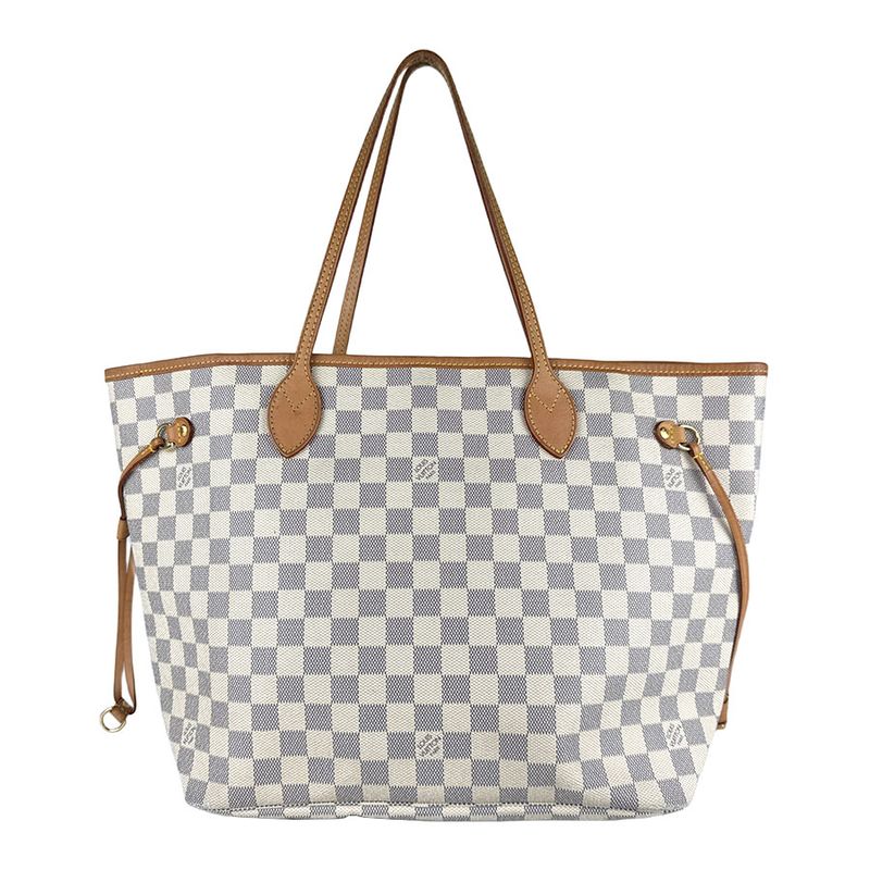 Louis Vuitton Tote Bag Shoulder Bag Damier Azure Neverfull MM N51107