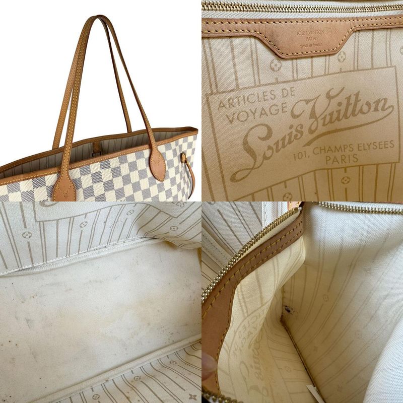 Louis Vuitton Tote Bag Shoulder Bag Damier Azure Neverfull MM N51107