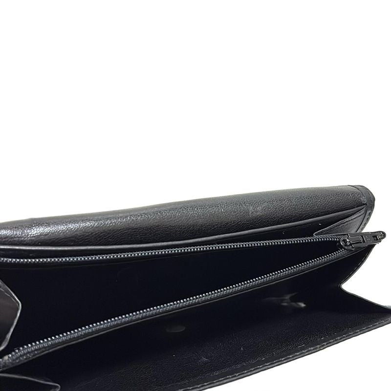 Gianniversace Long Wallet - Black Leather