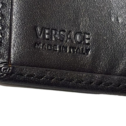 Versace Key Case - Black X Silver 6 Hooks Leather