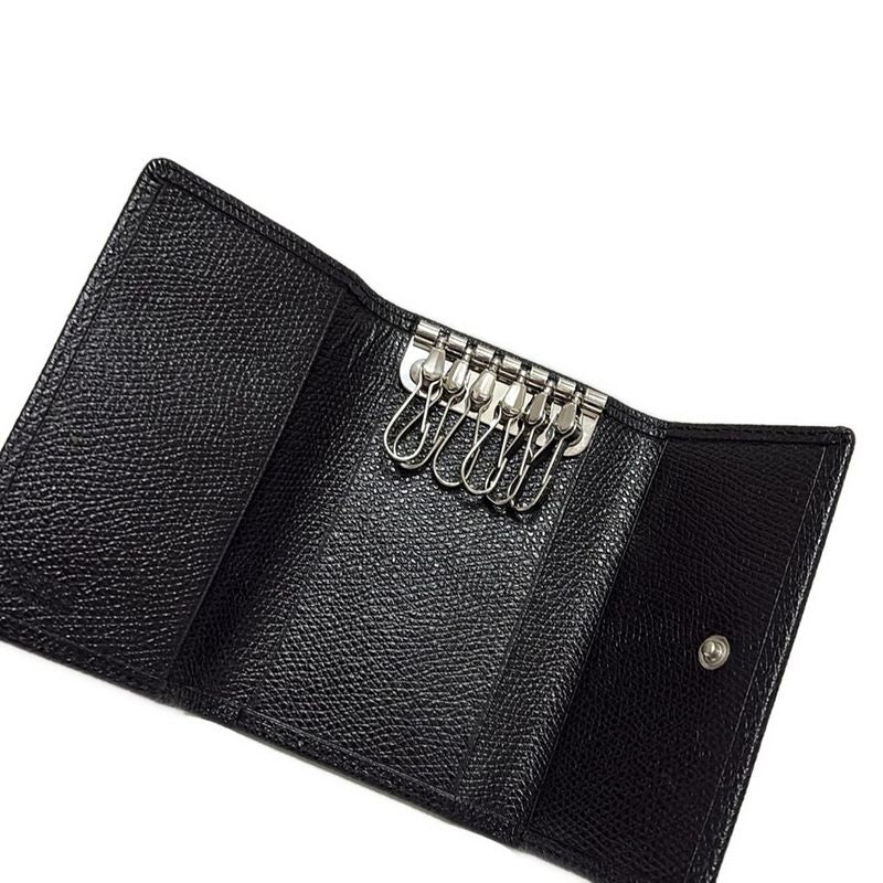 Versace Key Case - Black 6 Hooks Leather