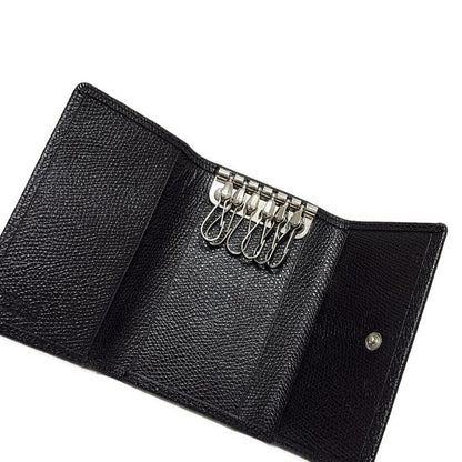 Versace Key Case - Black 6 Hooks Leather