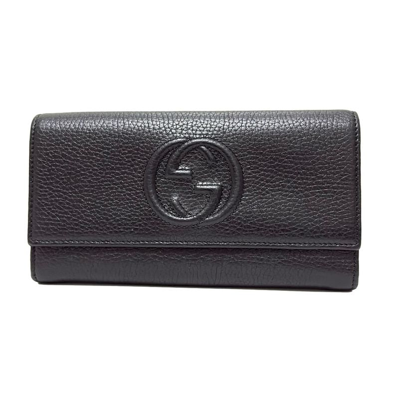 Gucci Long Wallet Soho 598206 Black Leather