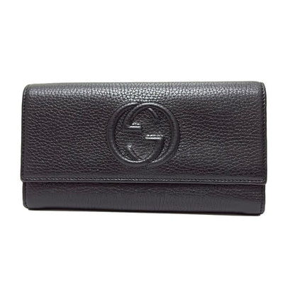 Gucci Long Wallet Soho 598206 Black Leather