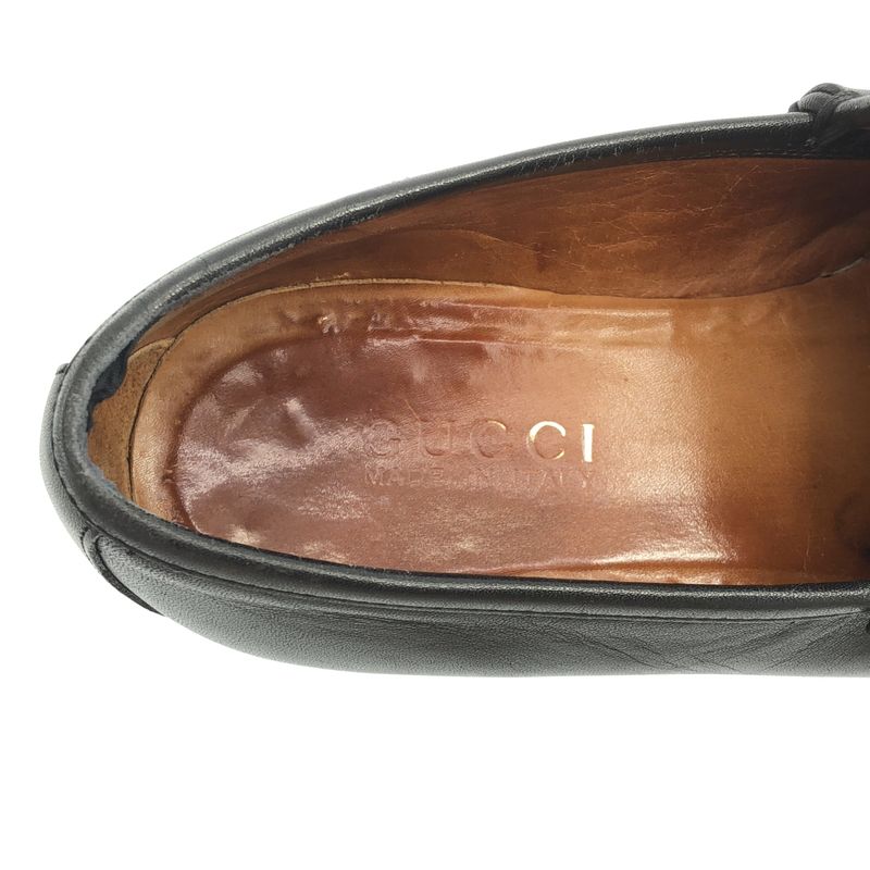 Gucci Horsebit Leather Loafer Shoes 6105 Black 7 1 2