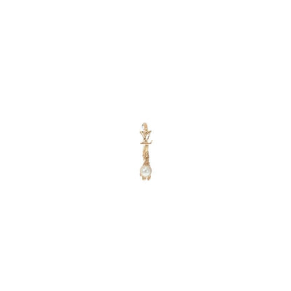 Louis Vuitton Blooming Pearl Earrings Metal Gold Ladies