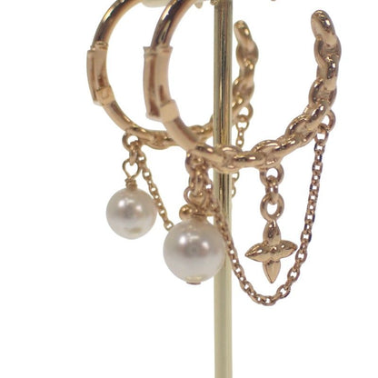Louis Vuitton Blooming Pearl Earrings Metal Gold Ladies
