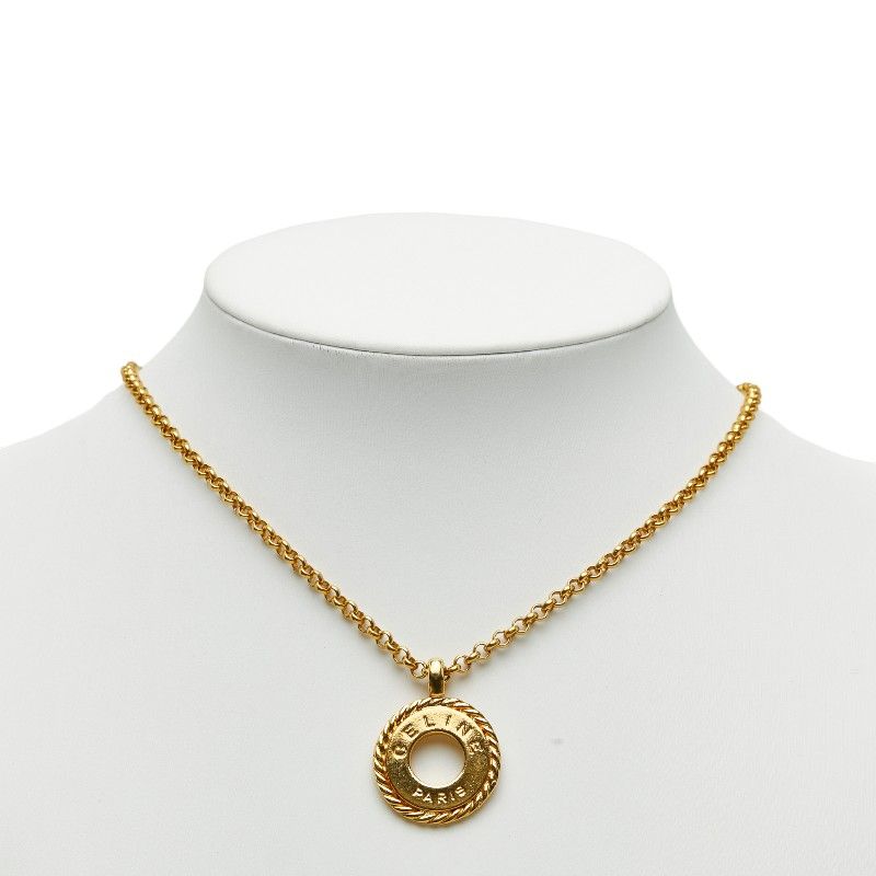 Celine Circle Logo Gold Plated Women's Celine