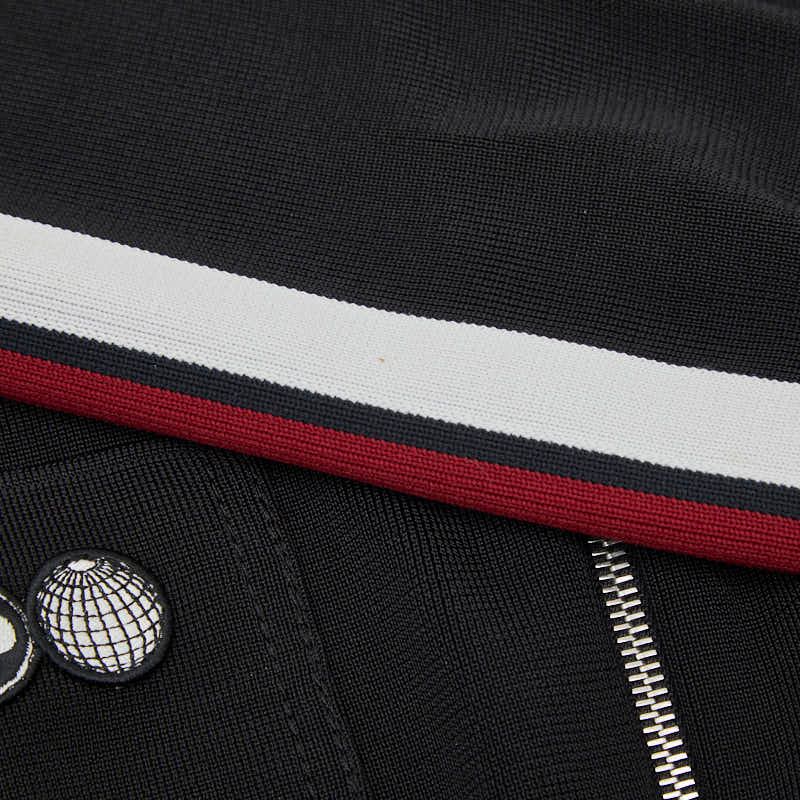 Louis Vuitton LV Logo Zip Up Blouson Size: S Black Multicolor Rayon Silk