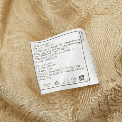 Chanel Jacket Size 36 Gold Cotton Rayon Women's