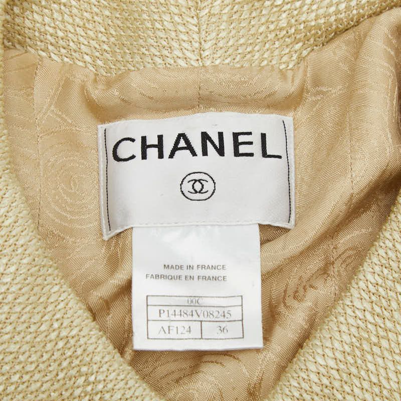 Chanel Jacket Size 36 Gold Cotton Rayon Women's