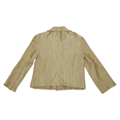 Chanel Jacket Size 36 Gold Cotton Rayon Women's