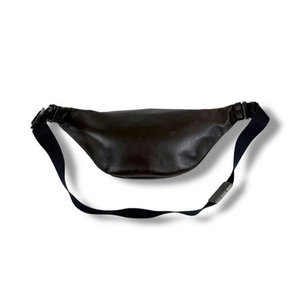 Bottega Veneta Intrecciato Leather Waist Pouch Crossbody Bag Dark Brown