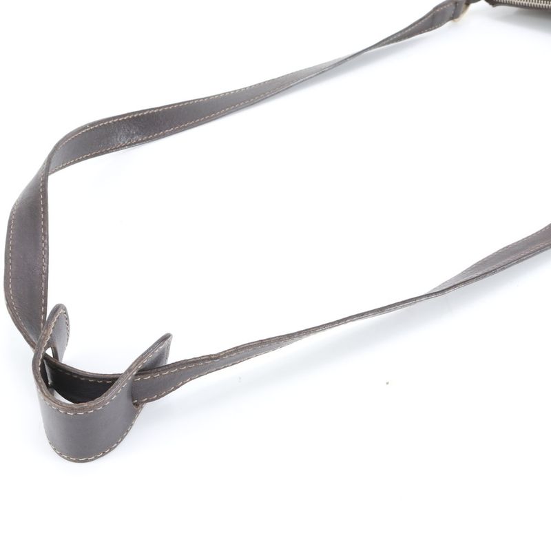 Gucci GG Canvas Abbey 203257 Leather Shoulder Bag Crossbody Brown Women's EUE