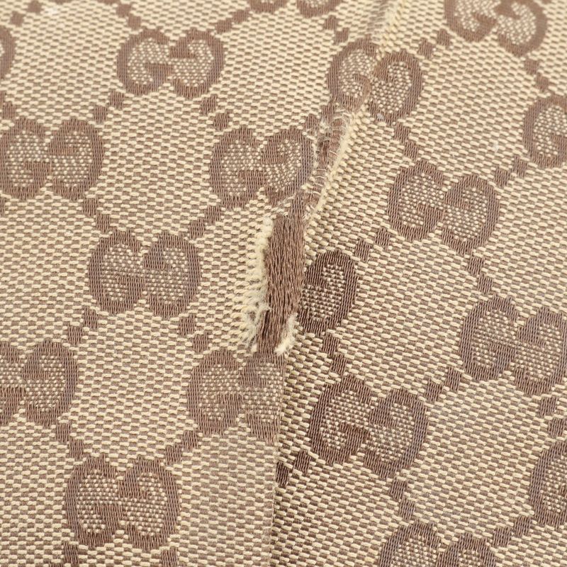 Gucci GG Canvas Abbey 203257 Leather Shoulder Bag Crossbody Brown Women's EUE