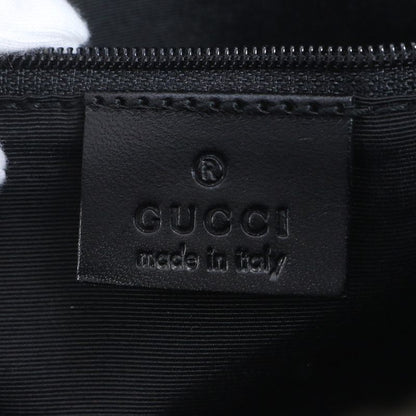 Gucci Control Card Included GG Canvas 90677 Leather Tote Bag Shoulder Black