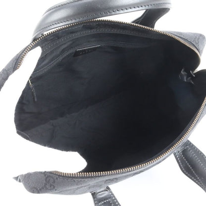 Gucci Control Card Included GG Canvas 90677 Leather Tote Bag Shoulder Black