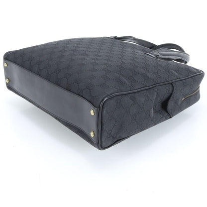 Gucci Control Card Included GG Canvas 90677 Leather Tote Bag Shoulder Black