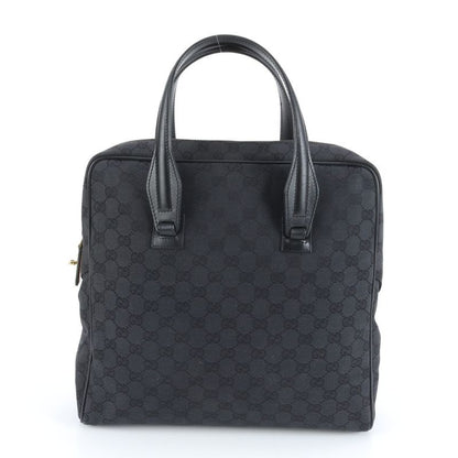 Gucci Control Card Included GG Canvas 90677 Leather Tote Bag Shoulder Black