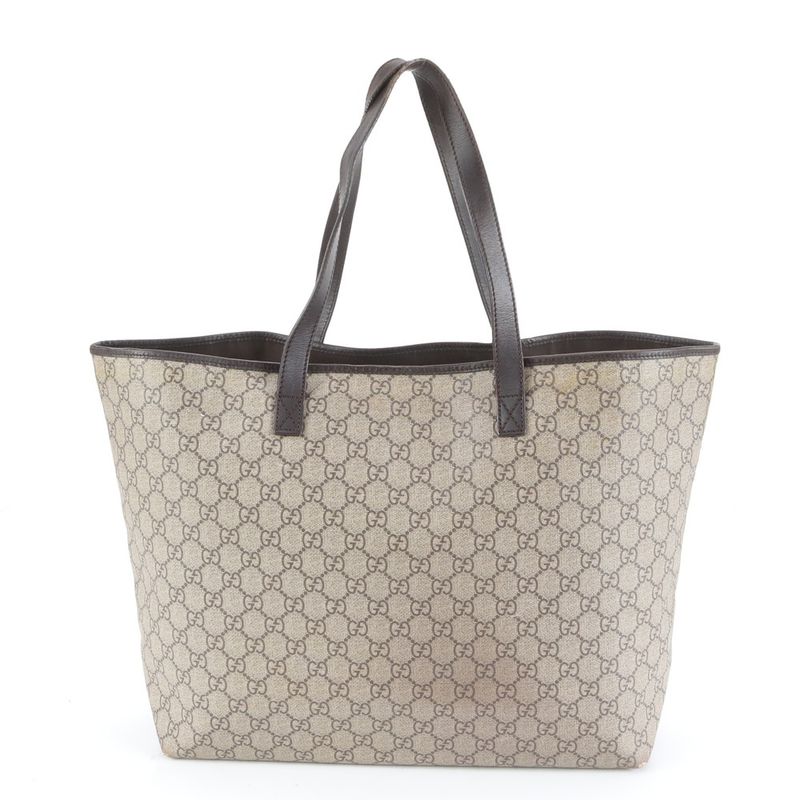 Gucci GG Supreme Rose Tattoo Print 257245 Leather Tote Bag Shoulder A4 Ladies