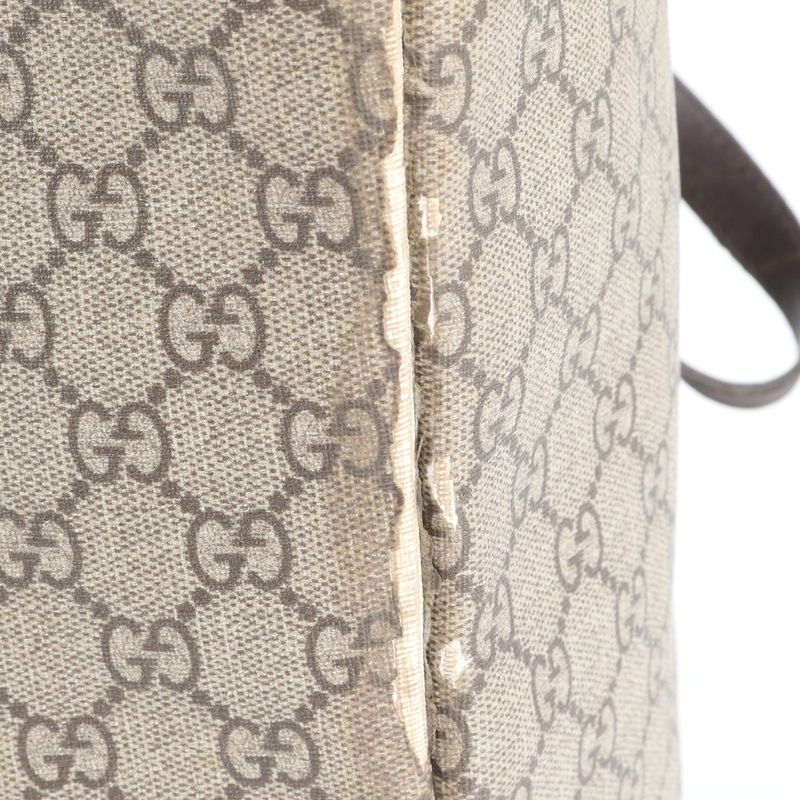 Gucci GG Supreme Rose Tattoo Print 257245 Leather Tote Bag Shoulder A4 Ladies