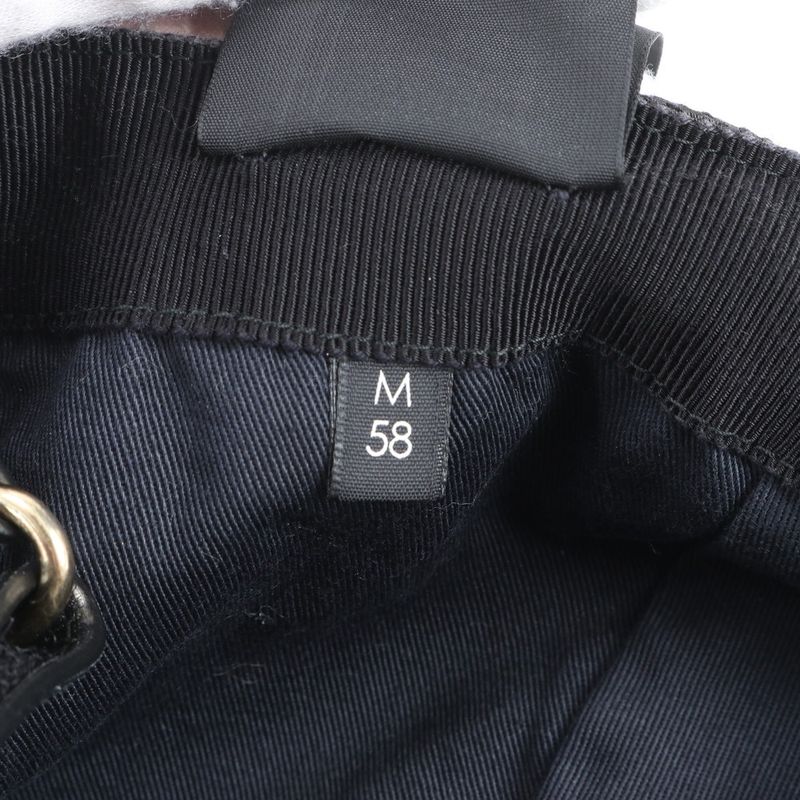 Gucci GG Canvas Sherry Line Baseball Cap Hat 200035 Leather M Size Men's ERE