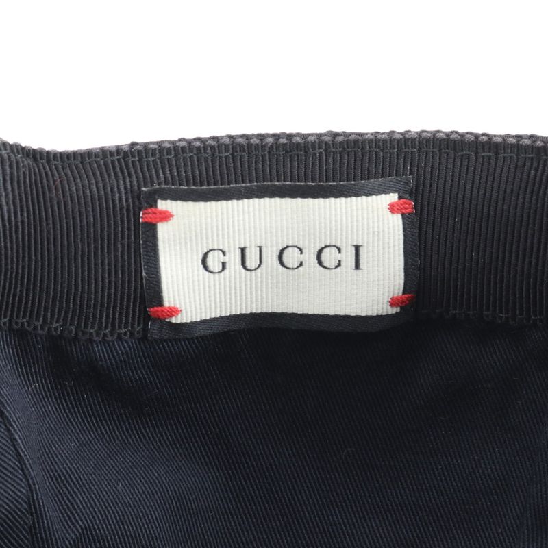 Gucci GG Canvas Sherry Line Baseball Cap Hat 200035 Leather M Size Men's ERE