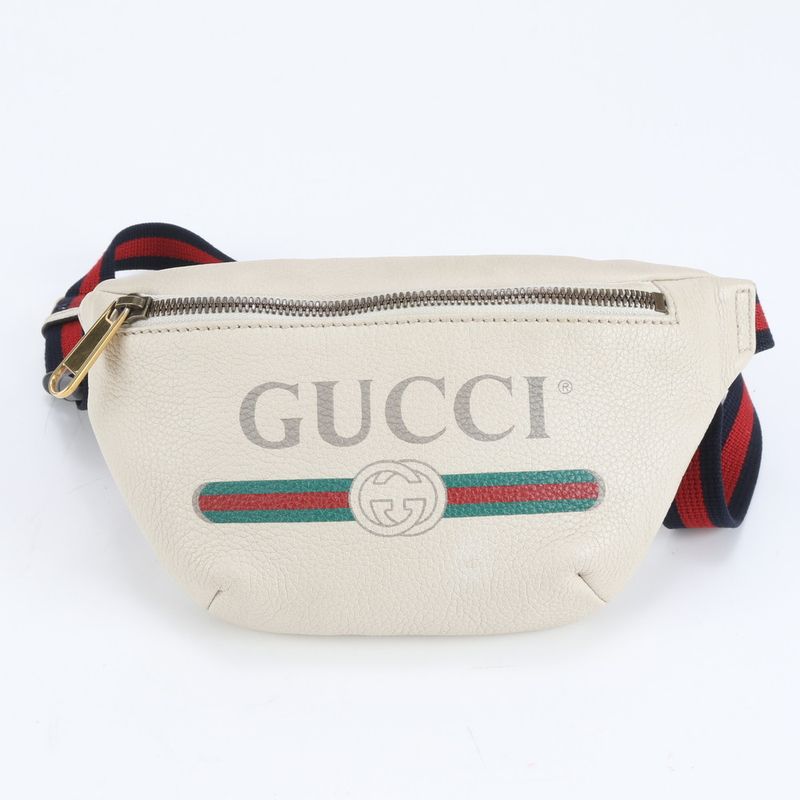 Gucci Sherry Line Print Small Belt 527792 Leather Body Bag Crossbody Waist