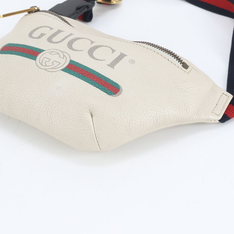 Gucci Sherry Line Print Small Belt 527792 Leather Body Bag Crossbody Waist