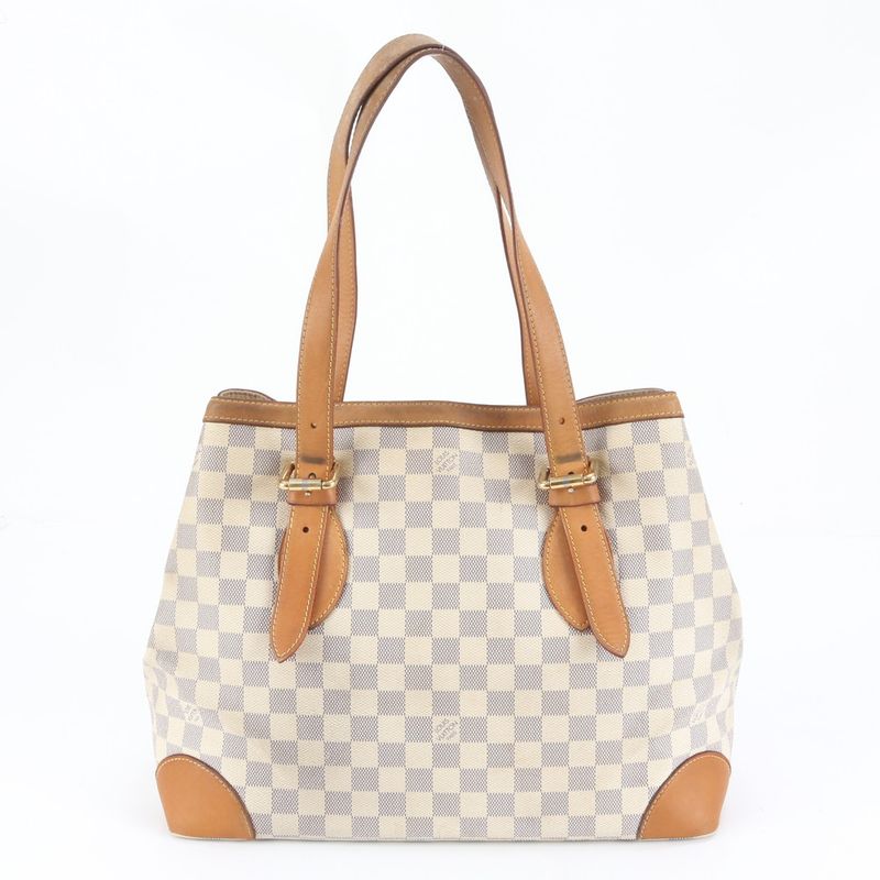 Louis Vuitton Damier Azure Hampstead MM N51206 Leather Tote Bag Shoulder Hand