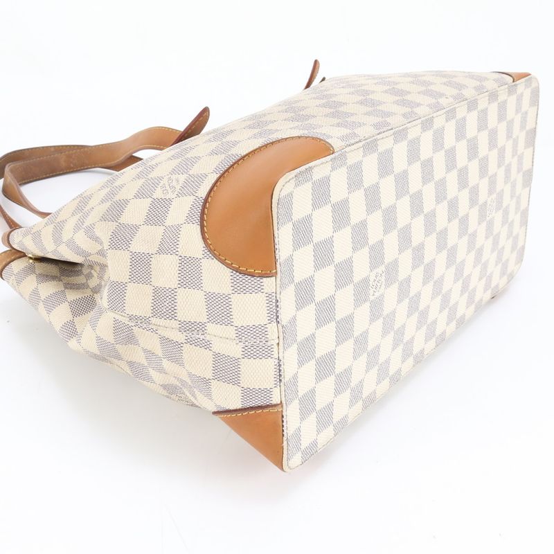 Louis Vuitton Damier Azure Hampstead MM N51206 Leather Tote Bag Shoulder Hand