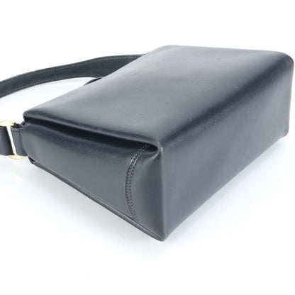 Vintage Old Gucci Turnlock Leather Handbag Tote Black Genuine Leather Gold