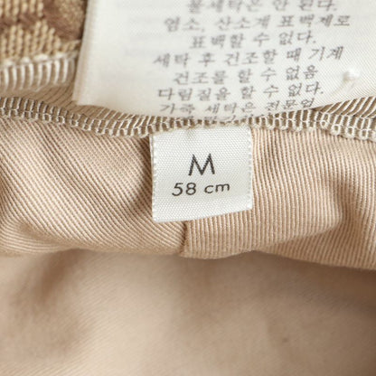 Current Item Gucci GG Canvas Double G Fedora Hat 576587 4hg62 Leather M Size