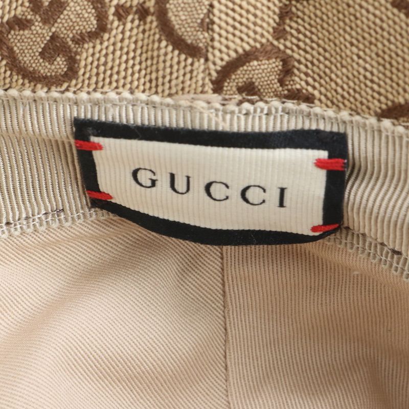 Current Item Gucci GG Canvas Double G Fedora Hat 576587 4hg62 Leather M Size