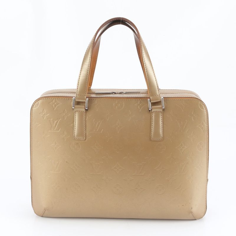 Louis Vuitton Monogram Matte Malden M55137 Leather Tote Bag Shoulder Hand