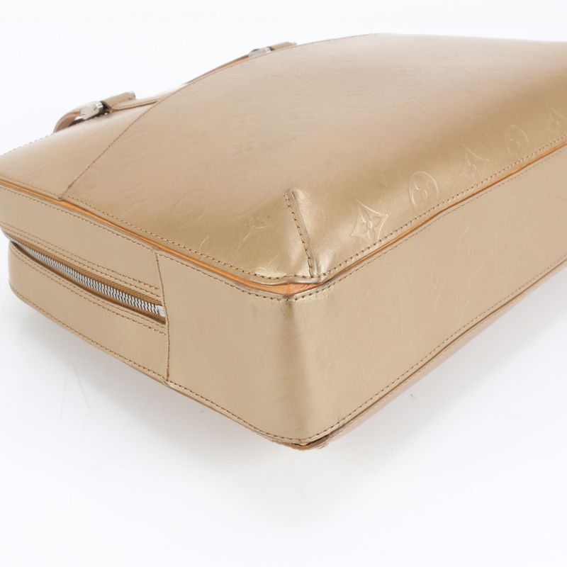 Louis Vuitton Monogram Matte Malden M55137 Leather Tote Bag Shoulder Hand