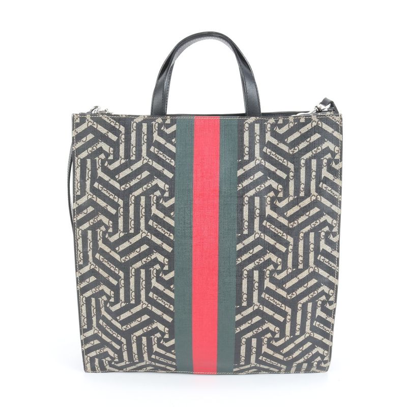 Gucci GG Kaleido Sherry Line Bee 450950 Leather 2WAY Tote Bag Crossbody