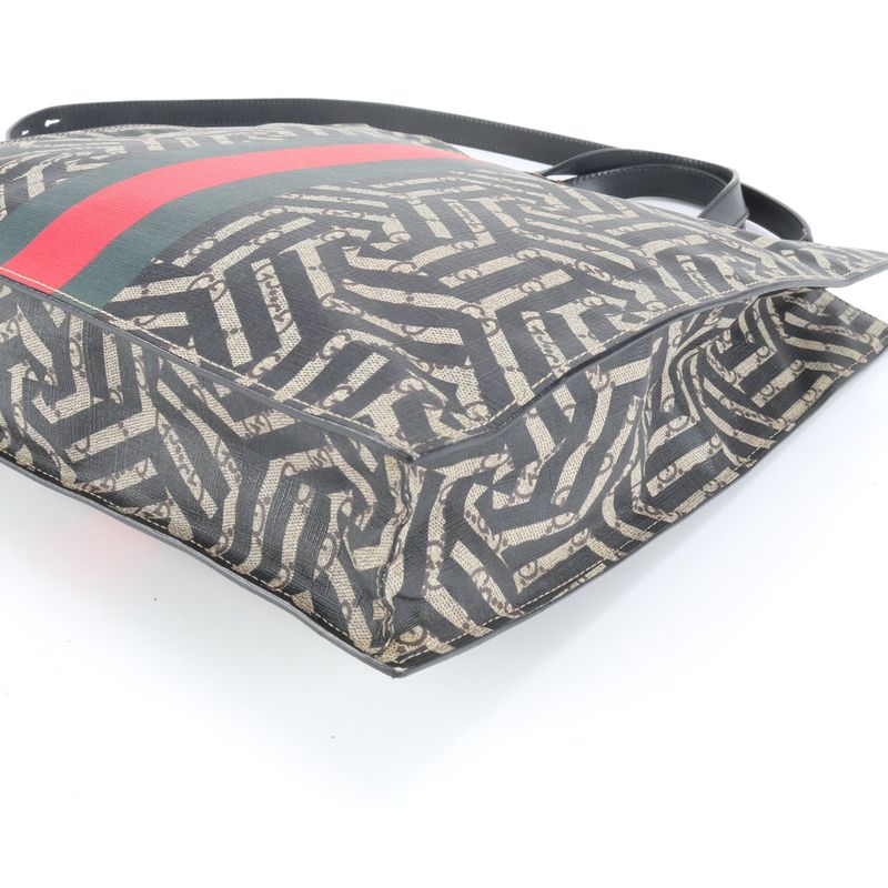 Gucci GG Kaleido Sherry Line Bee 450950 Leather 2WAY Tote Bag Crossbody