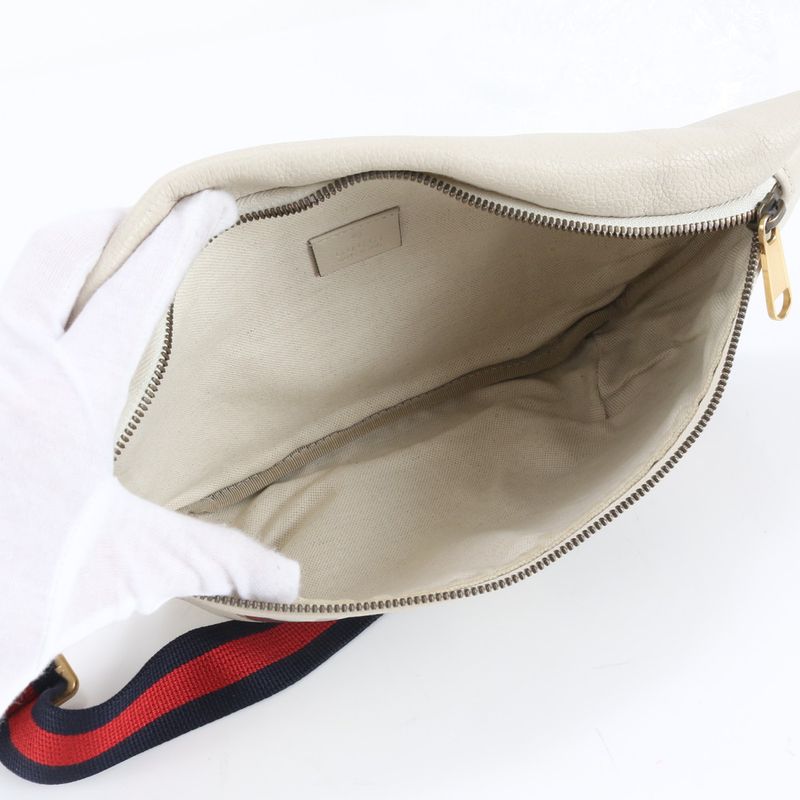 Gucci Logo Sherry Line 530412 Leather Body Bag Crossbody Body Waist Pouch