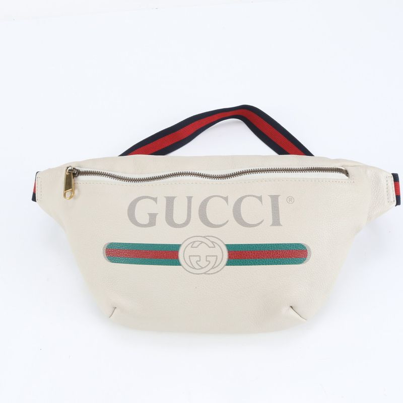 Gucci Logo Sherry Line 530412 Leather Body Bag Crossbody Body Waist Pouch