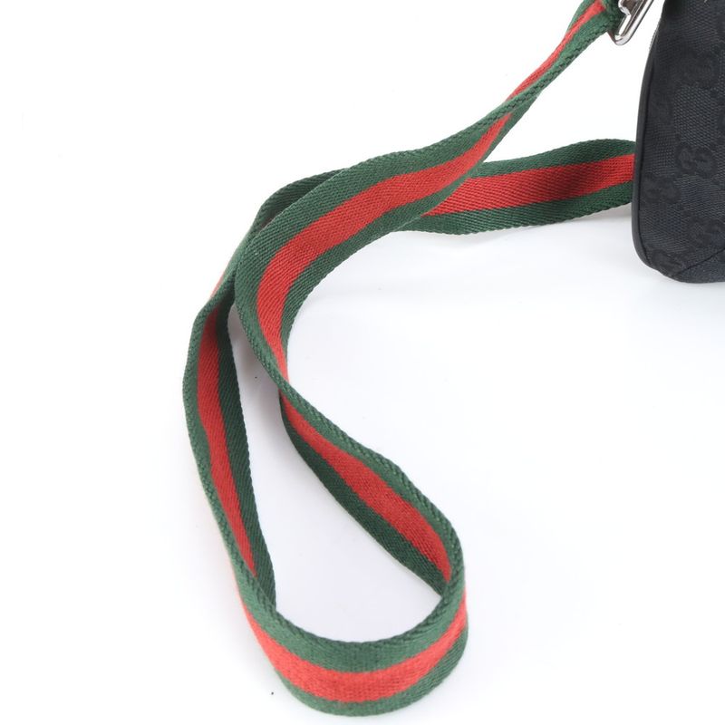 Gucci GG Canvas Sherry Line 189749 Leather Shoulder Bag Crossbody Messenger