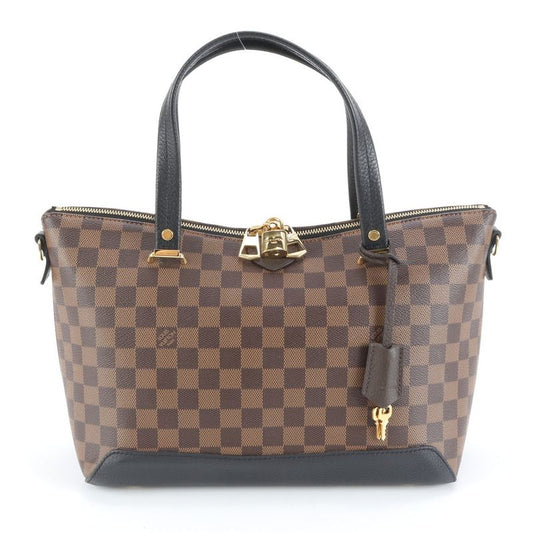 Louis Vuitton Damier Hyde Park N41014 Leather Tote Bag Shoulder Brown Women's