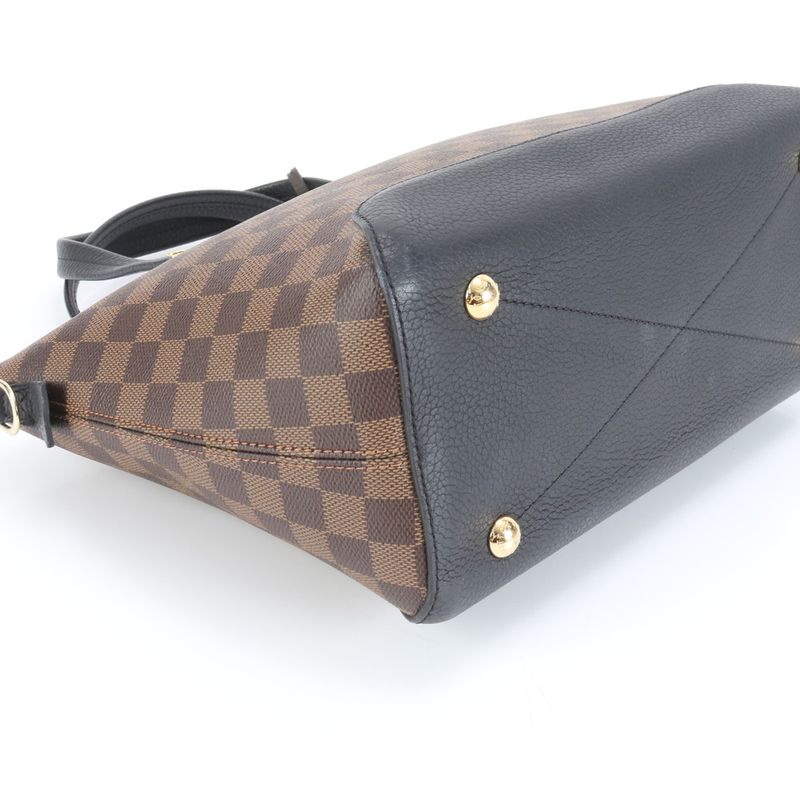 Louis Vuitton Damier Hyde Park N41014 Leather Tote Bag Shoulder Brown Women's