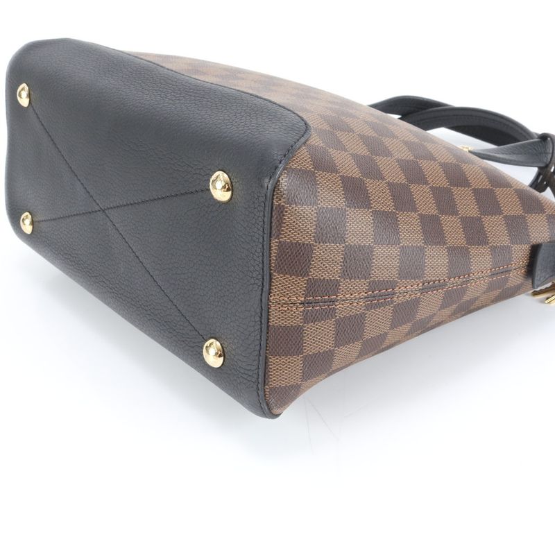 Louis Vuitton Damier Hyde Park N41014 Leather Tote Bag Shoulder Brown Women's