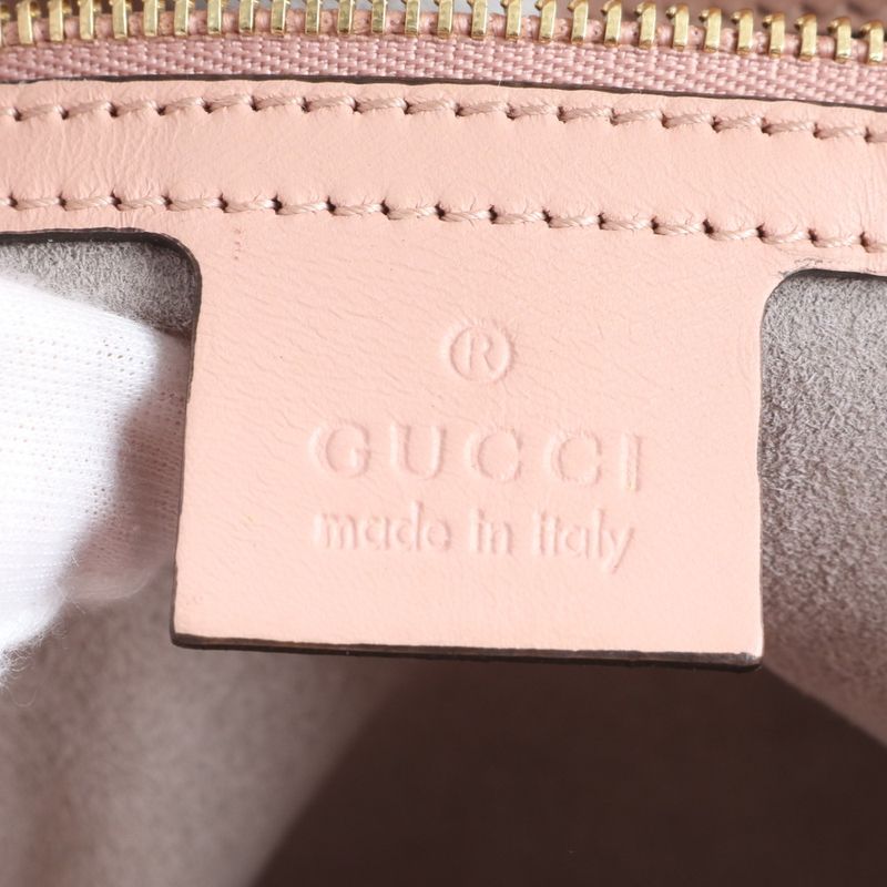 Gucci Bamboo Nimfair Small 453767 Leather Handbag Tote Pink Women's EUE De19-3