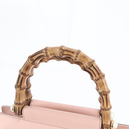 Gucci Bamboo Nimfair Small 453767 Leather Handbag Tote Pink Women's EUE De19-3