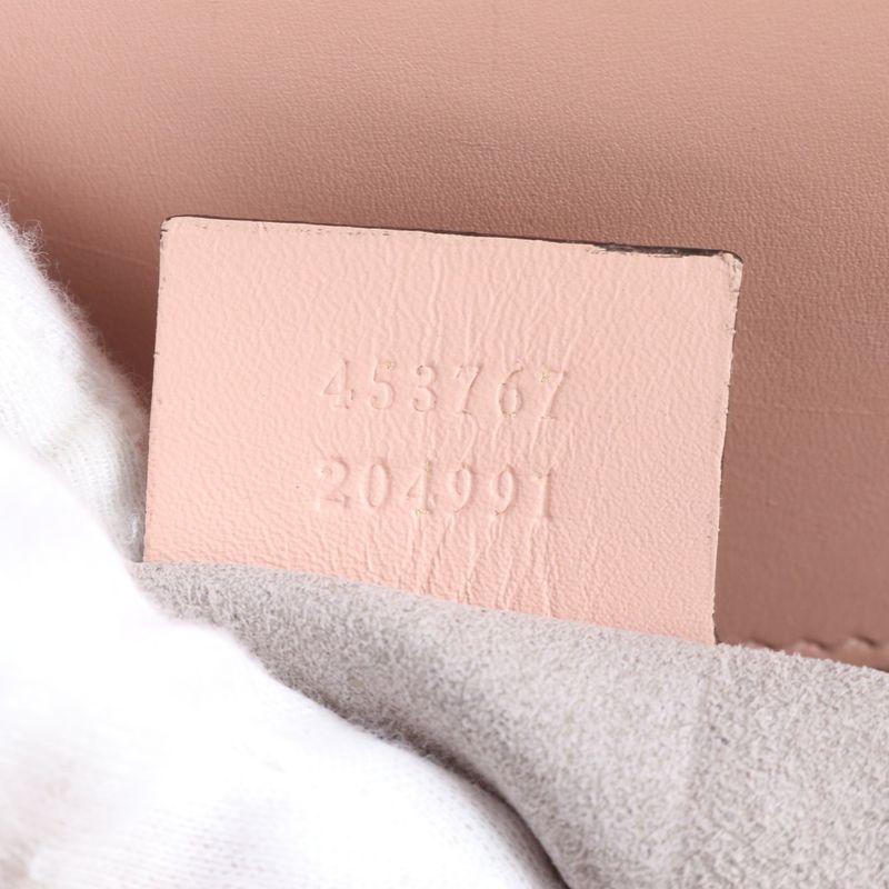 Gucci Bamboo Nimfair Small 453767 Leather Handbag Tote Pink Women's EUE De19-3