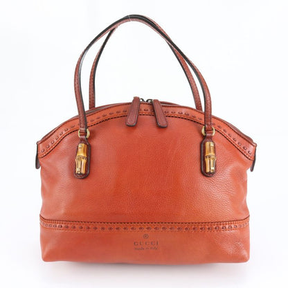 Gucci Bamboo Laid Back Crafty 339002 Leather Tote Bag Shoulder Hand Ladies RUE